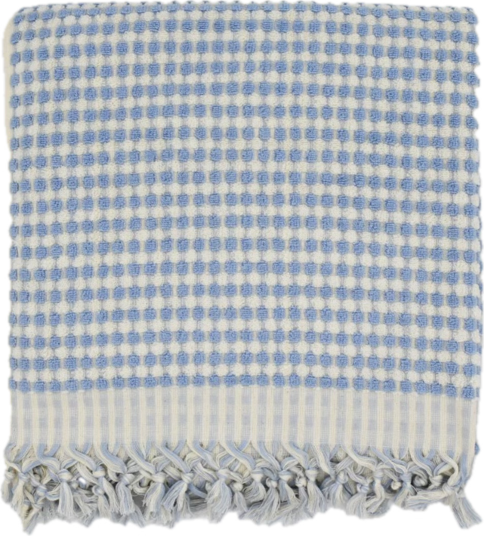 Pale Blue Dots Turkish Bath Sheet Towel