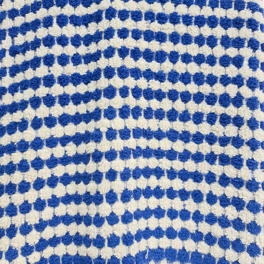 Indigo and White Dots Turkish Bath Sheet Towel
