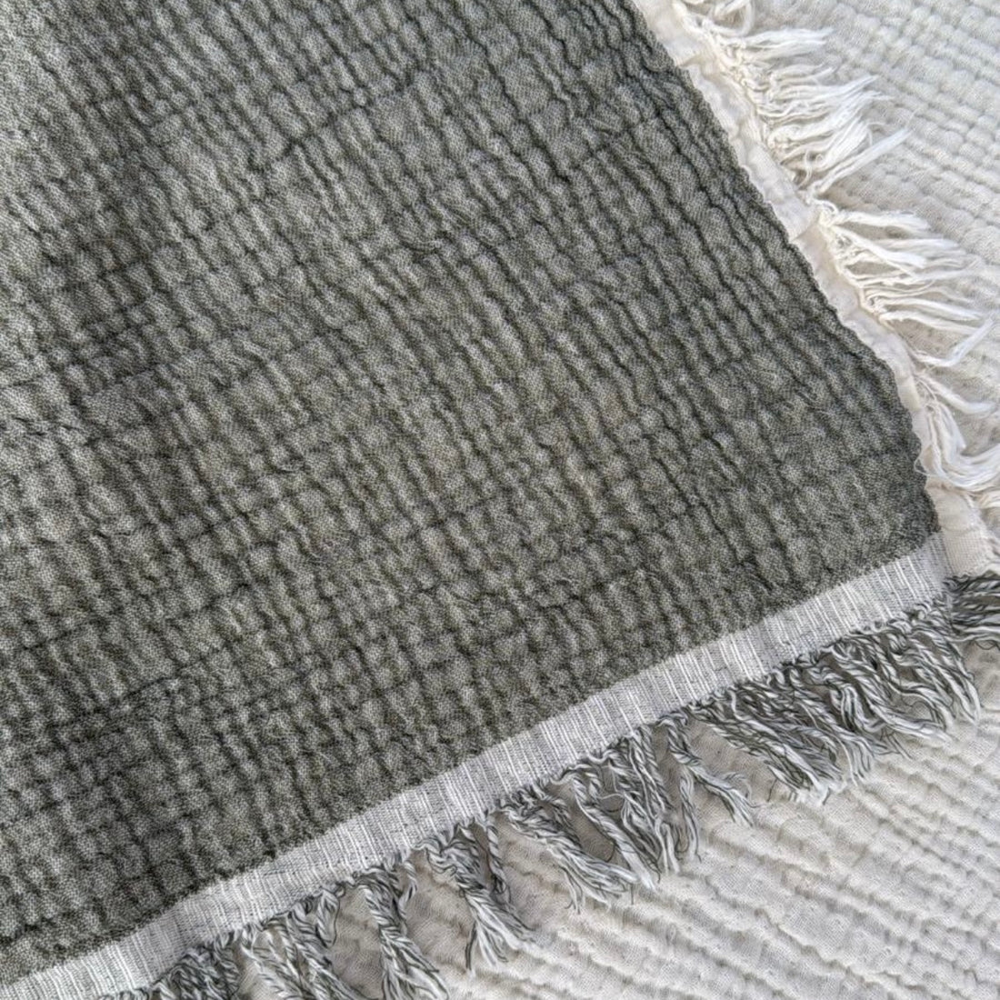 Organic Cotton Four Layer Gauze Muslin Bed Cover Blanket Throw With Pillow Cases