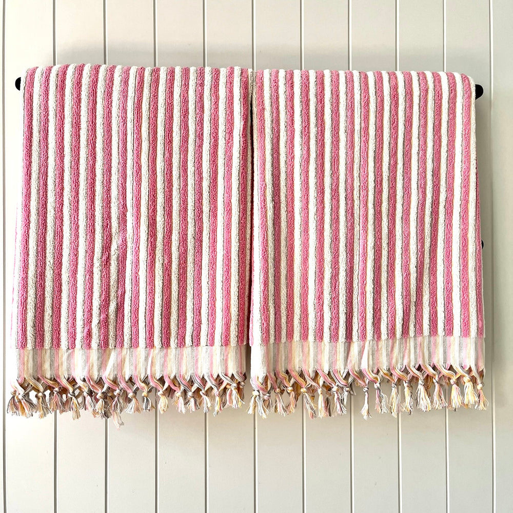 COTTON CANDY Stripe Turkish Bath Sheet Towel Cotton