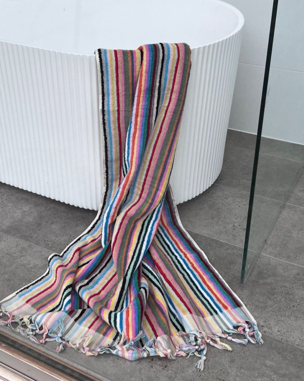 PINA COLADA Stripe Turkish Bath Sheet Towel Cotton