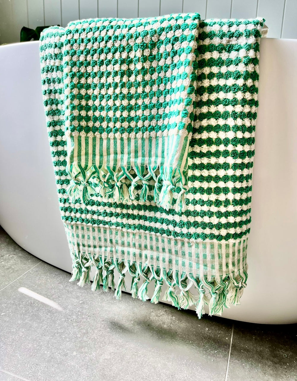 MINTIES Pom Pom Turkish Bath Sheet Towel Limited Edition