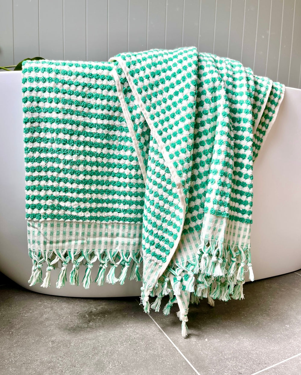 MINTIES Pom Pom Turkish Bath Sheet Towel Limited Edition