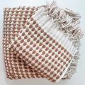 CARAMEL NOUGAT Pom Pom Turkish Bath Sheet Towel