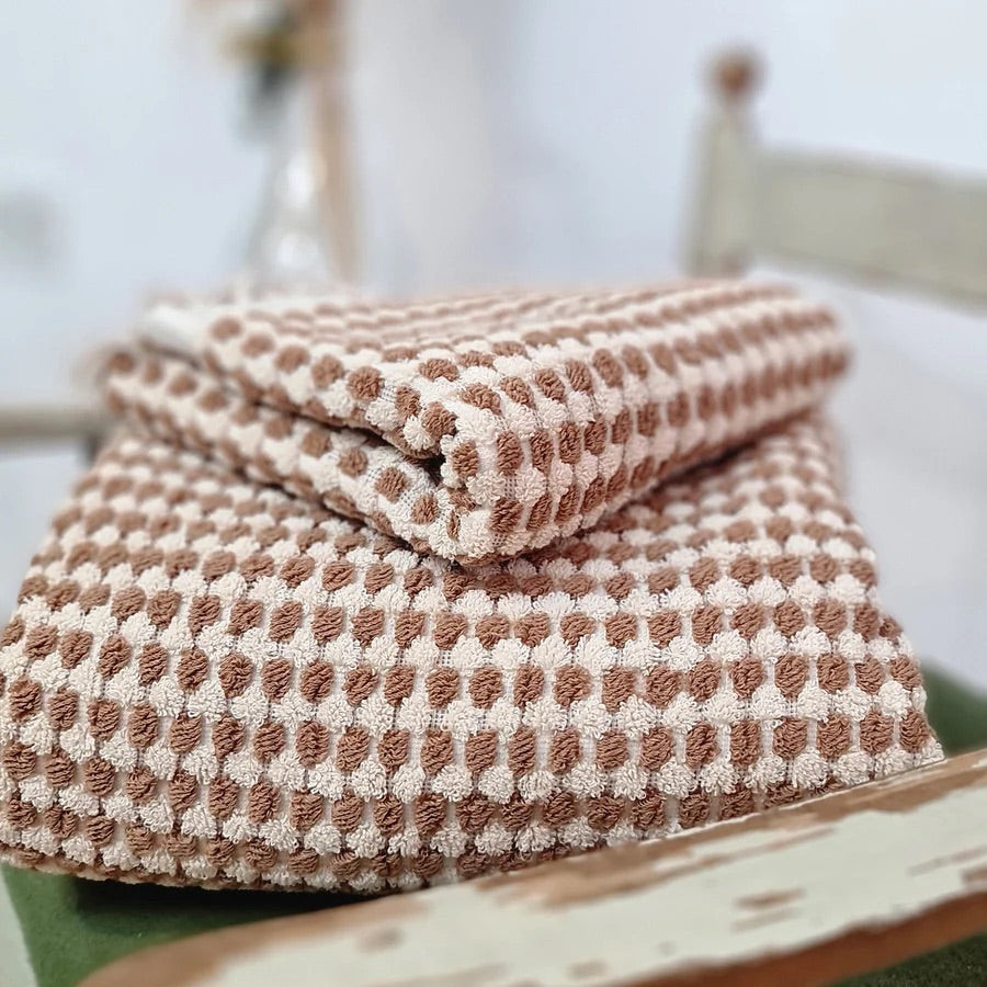 CARAMEL NOUGAT Pom Pom Turkish Bath Sheet Towel