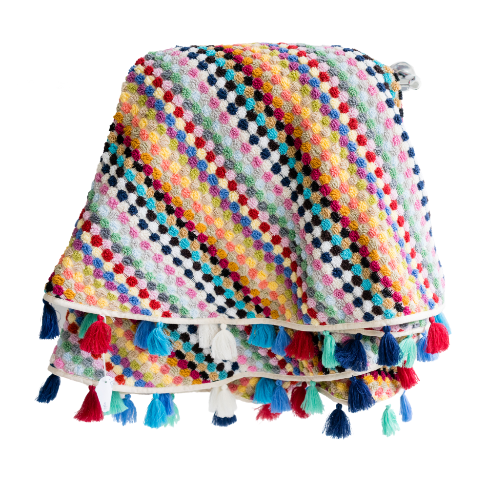 LARGE RAINBOW ROUNDIES TURKISH TOWEL